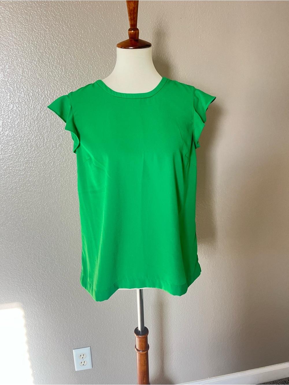 Jcrew green blouse size 8